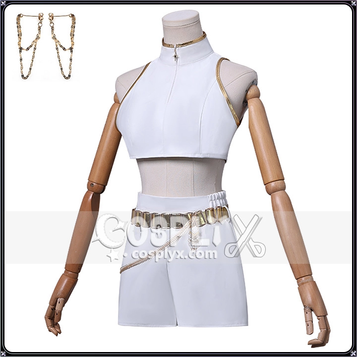 白いライブ服 キラキラ 仮装